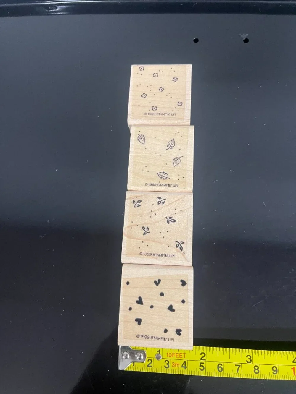 Vintage Stampin' Up Floral Background Rubber Stamp Lot 7 Pc